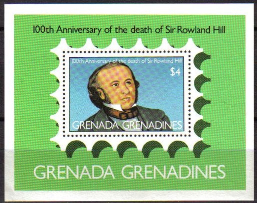 Grenada Grenadines 1979 Scott 332 Sello ** HB 100 Aniversario Muerte Sr. Rowland Hill Granada Grenadinas